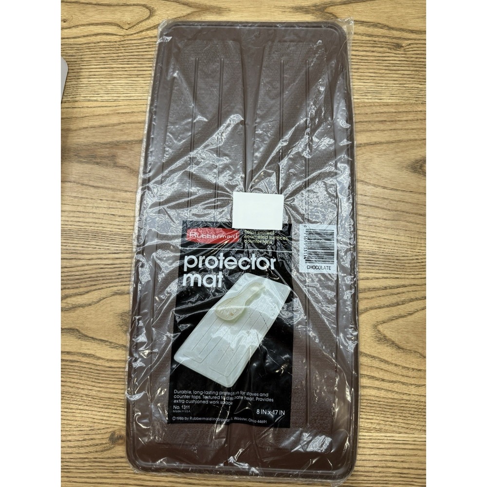 Vintage 1986 Rubbermaid Sink‎ Protector Mat #1311 Chocolate Brown 8"x17" USA New